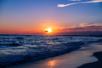 Fototapeta premium sunset over the sea