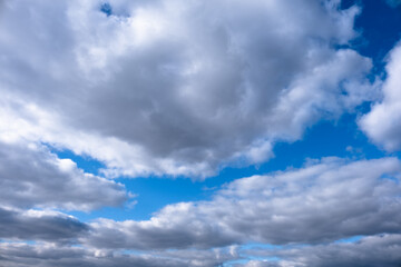 gray clouds in the blue sky, cirrus