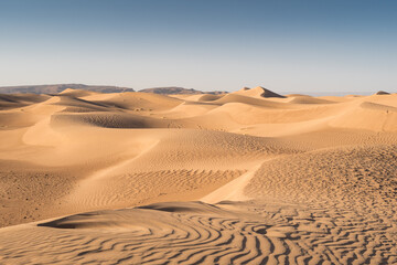 Fototapeta na wymiar Cordon de dunes du désert marocain