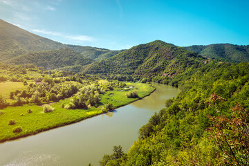 Naklejka na ściany i meble Beautiful landscape of Western Serbia