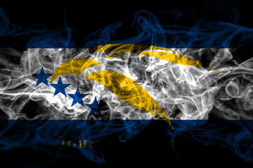 United States of America, America, US, USA, American, Johnston Atoll smoke flag isolated on black background