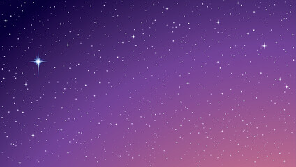 Stars in the night sky. Vector drawing