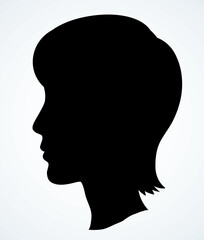 Vector image of the pretty woman
