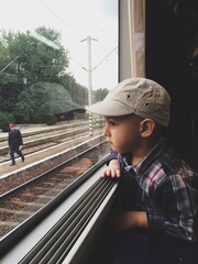 child on the train