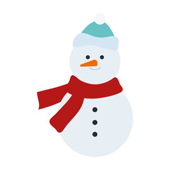 snowman christmas character isolated icon