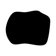Abstract ink blotch, round liquid blot inkblot shape. Freskle pebble. Deform random smooth vector illustration