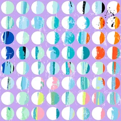 Gardinen seamless abstract background pattern, with circles, dots, paint strokes and splashes © Kirsten Hinte