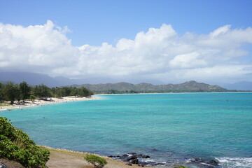 Naklejka premium KAILUA BEACH PARK PAVILION O'AHU HAWAII