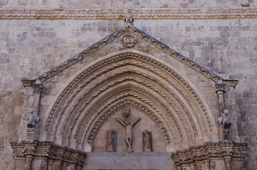 Larino - Molise - The characteristic Romanesque lunette (13th -14th century) of the Cathedral of...