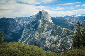 Half Dome in Yosemite National Park, California, as seen from Glacier Point at the Four Mile Trail