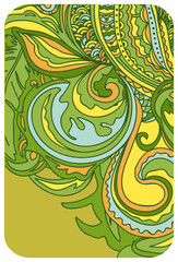 Floral card, invitation, banner template with empty space. Vector, abstract pattern