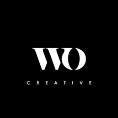 WO Letter Initial Logo Design Template Vector Illustration