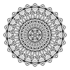 Vector mandala-antistress. Abstract object on white background. Decorative element