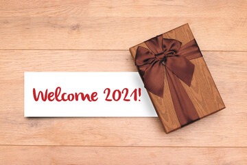 Happy new year 2021 with gift