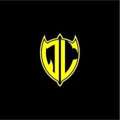 the initial letter of the shield logo Q L is yellow.