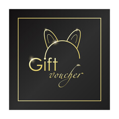 Gift card template for individual use. The design can be used for gift coupon, card, voucher, invitation, certificate, diploma, ticket, etc.