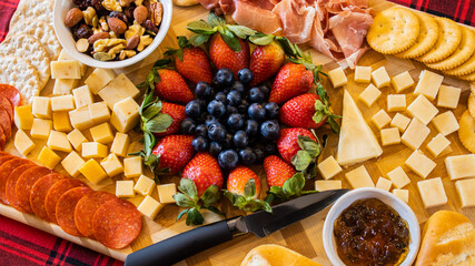 angled charcuterie close up - warm