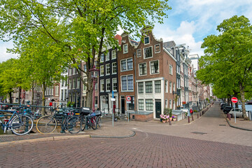 City scenic from Amsterdam at the Reguliersgracht in the Netherlands