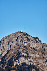 Wendelstein seen from afar in an autumny mood