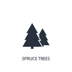 Obraz premium Spruce tree icon