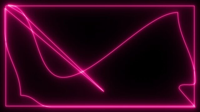 dancing neon pink lines out of frame