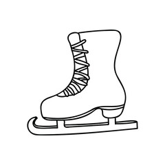  ice skate on the white background