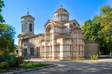 Fototapeta na wymiar The main attraction of the city of Kerch is the Church of St. John the Baptist