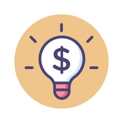 Creative marketing, business idea flat icon. Vector illustration.