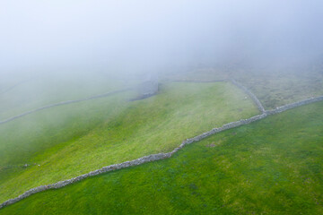 Cabañas Pasiegas, Beech forest, Fog, Mysty landscape, Springtime, Portillo de La Sía, Soba...