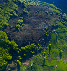 Cabañas Pasiegas, Agricultural landscape, Springtime, Portillo de la Sía, Soba Valley, Valles...