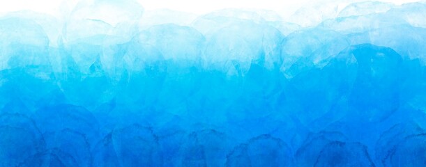 Obraz premium Wide blue textured watercolor background
