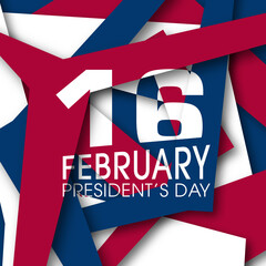 Fototapeta na wymiar Illustration of President's day of United states of America.