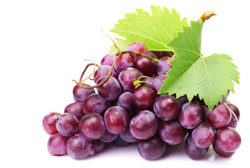 Grapes on a white background