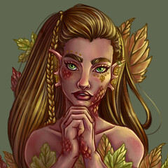 a magical forest nymph