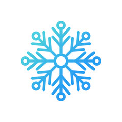 Snowflake icon Logo Vector Illustration. Snowflake icon design vector template for Christmas and winter theme. Trendy Snowflake vector flat design for symbol, logo, icon, sign, app, pattern, web, UI