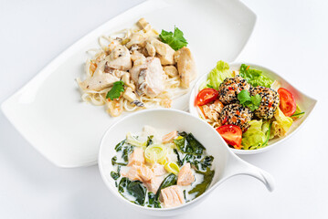 asian set on the white background