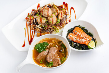 asian set on the white background