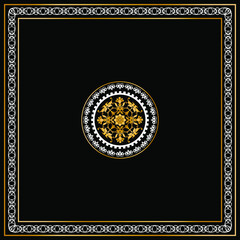 ornamental round frame	