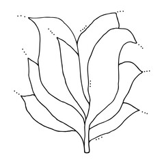 Abstract flower for cards in doodle style