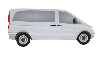 Van. side view. vector illustration