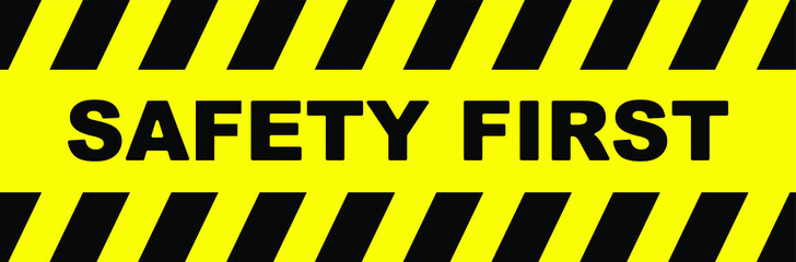 safety first sign. vector icon	 - obrazy, fototapety, plakaty