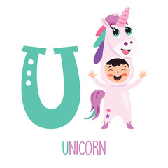 Character In Animal Costume Showing Alphabet Letter