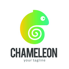 Chameleon logo icon symbol design template