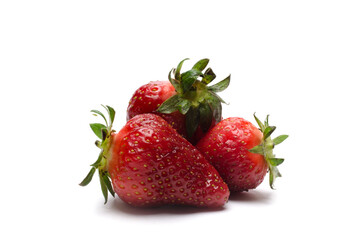 strawberries isolated on white background