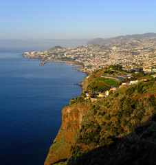 Fototapeta na wymiar Funchal city panorama, Funchal, Madeira Island, Portugal
