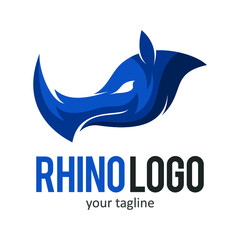 rhino animal logo icon symbol design template