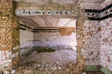Abandoned village of Chernobyl zone