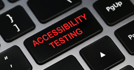 Close-up view on black conceptual keyboard - Accessibility testing