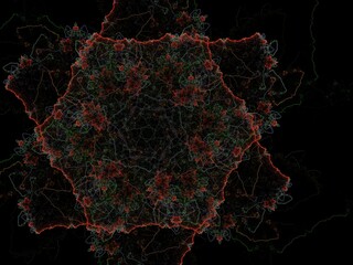 Imaginatory fractal background Image