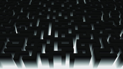3d maze minimalistic perspective view background 